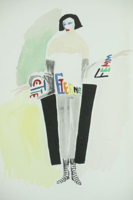 Sonia DELAUNAY-TERK (1885-1979). Robe Poème 1919-1922. Estam…