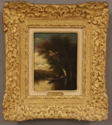 une image représentant un tableau accroché au mur, avec un arbre au premier plan