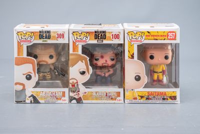 trois figurines Funko Pop en vinyle de The Walking Dead et Rick Rick Rick Rick Rick Rick Rick Rick Rick Rick Rick Rick Rick Rick Rick Rick Rick Rick Rick Rick Rick Rick Rick Rick