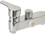 a close up of a faucet on a white background