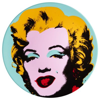 Andy Warhol Assiette en porcelaine "Marilyn" (bleue)