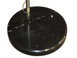 a black umbrella that is on top of a table