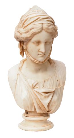 Ecole ITALIENNE XIX-XXème siècle
Buste de femme au châle (La Zing...