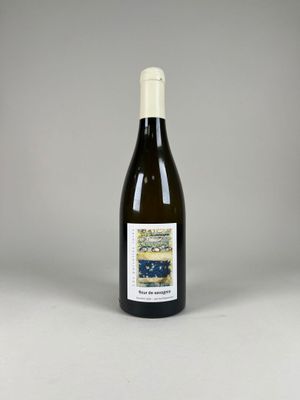 la bouteille de vin blanc est posée sur la table