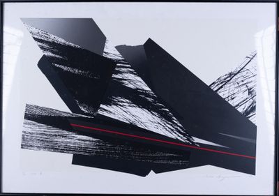 ISURO IKM(…) "Sho", lithographie signée en bas à droite et j…