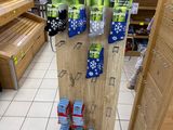 a display with a lot of items on it in a store
