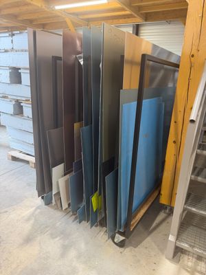 a lot of different colors and sizes of metal sheets