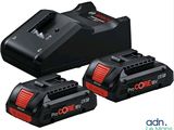 deux batteries Black & Decker avec des touches de rouge