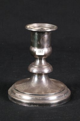 two silver candlesticks on a black background