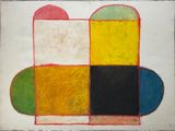 an image of a drawing of a multicolored object on a white surface