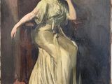 une image d'un tableau représentant une femme assise sur une chaise
