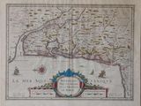 une vieille carte de la France avec une bordure bleue et une carte du pays