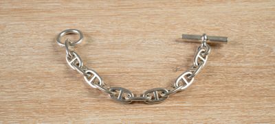 HERMES Bracelet chaine d'ancre en argent 925°/°° Poinçon Min… - Photo 1