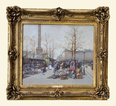 une image d'une peinture d'une scène de rue