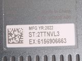 a close up of a cell phone with a qr code on the back of it