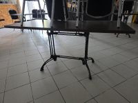 Tables Vega piétement façon bistrot fonte noire, plateau mél… (photo 2)