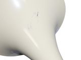 a white lamp with a black cord on a white background