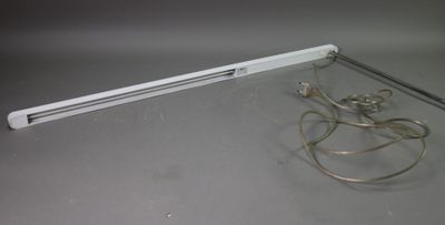 a glass shelf with wires and wires attached to it