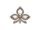 an antique pearl and diamond broochle