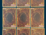 six square coasters with gold swirl designs on them on a blue background