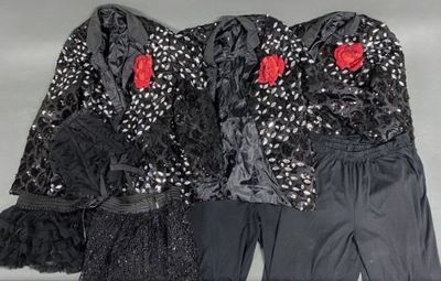 three pieces of clothing that are sitting on a table