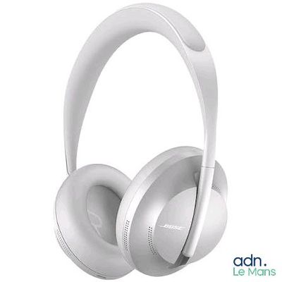 a pair of white headphones sitting on top of each other