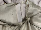 a close up of a piece of fabric that has been stitched together