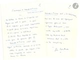 une vieille lettre manuscrite d'un homme qui écrit sur un morceau de papier