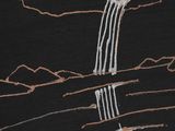 a drawing of a waterfall on the side of a building