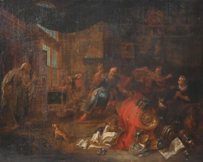 an image of a painting of a group of people in a room