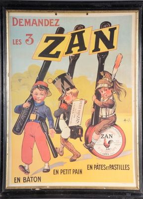 an old french poster of a group of children playing baseball