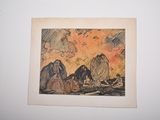 a picture of a painting on the wall of a room