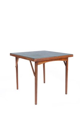 Louis VUITTON - Table de bridge en bois naturel, plateau rec…