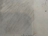 a drawing of a bird on a piece of paper with writing on it