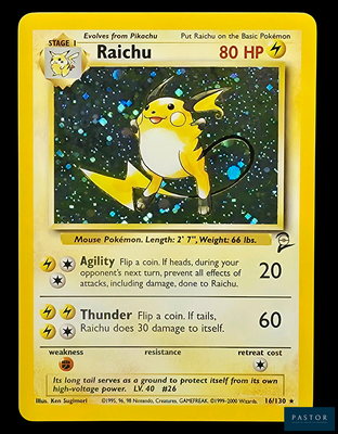 une carte Pokémon sur laquelle figure un Pikachu