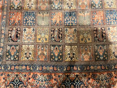 a rug that has a lot of different colors on it
