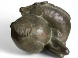 bronze figurine of a fish on a white background