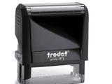 a black stamper with the word trodat on it