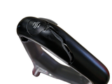 an image of a close up of a hair dryer on a white background