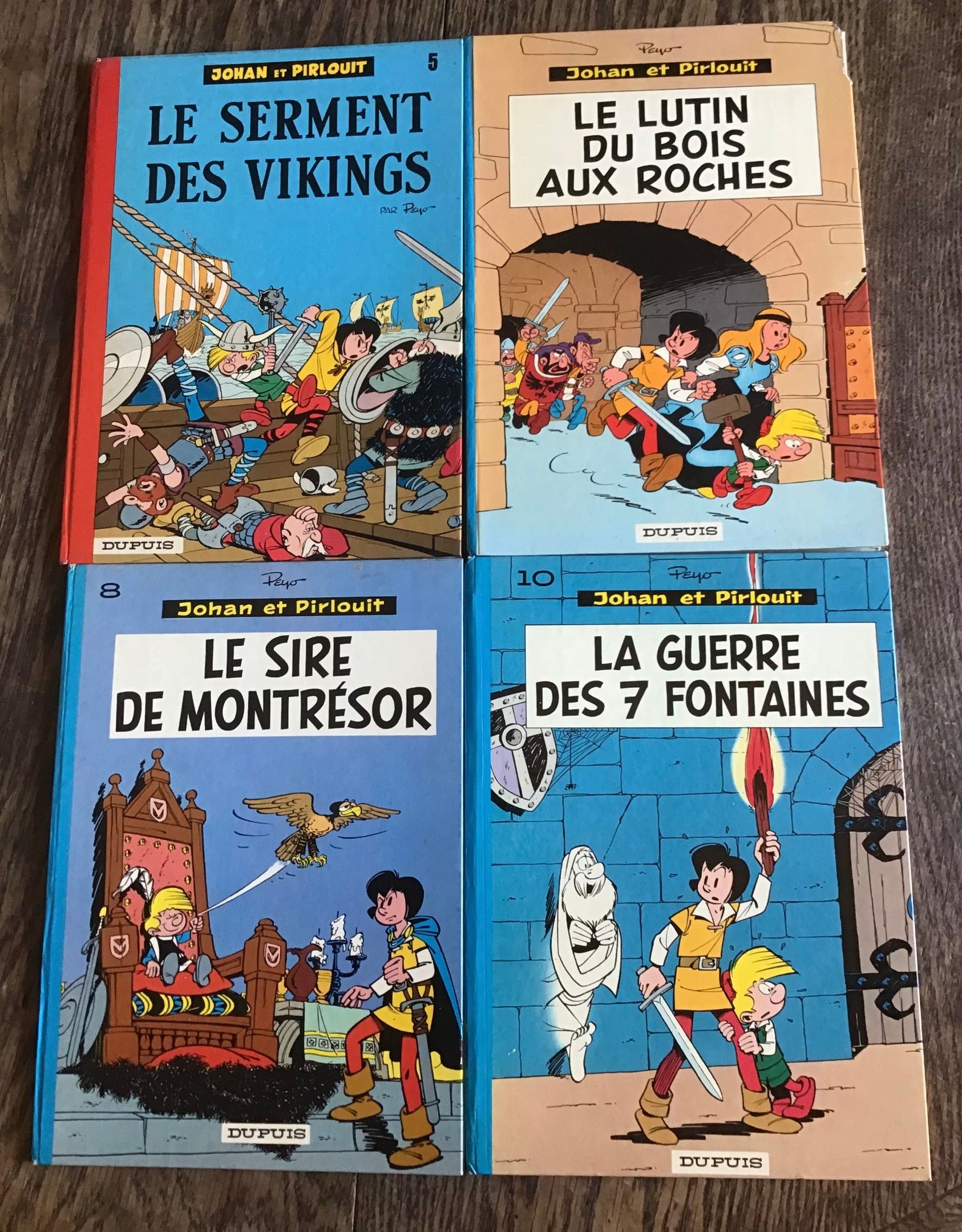 Peyo Johan et Pirlouit 3 albums éditions anciennes