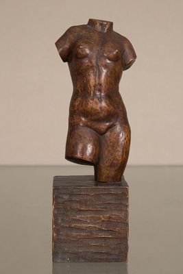 Ferdinand Parpan (1902-2004) Torse de femme nue En bois scul…