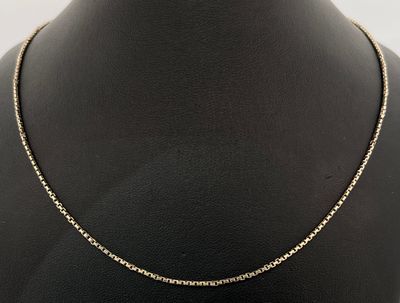 Chaine en or gris 750 millièmes à maille vénitienne. Poinçon 750. Poin - Photo 1