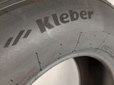 a close up of a tire with the word kleber written on it