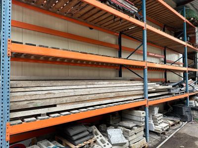 a lot of shelves that have various types of items on them