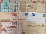 many old envelopes that are on a table