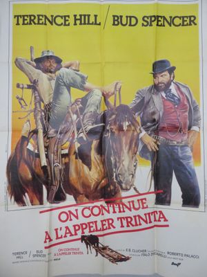une affiche de western mettant en scène deux hommes à cheval