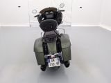 a motorcycle that is parked in a room