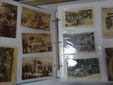 many old photos on the inside of a binder