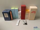 a lot of different boxes and containers on the table