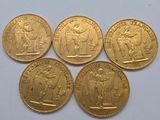 six gold sovereigns of the british empire